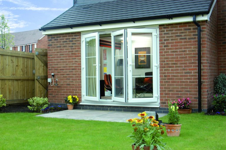 Eurocell uPVC white bifold door