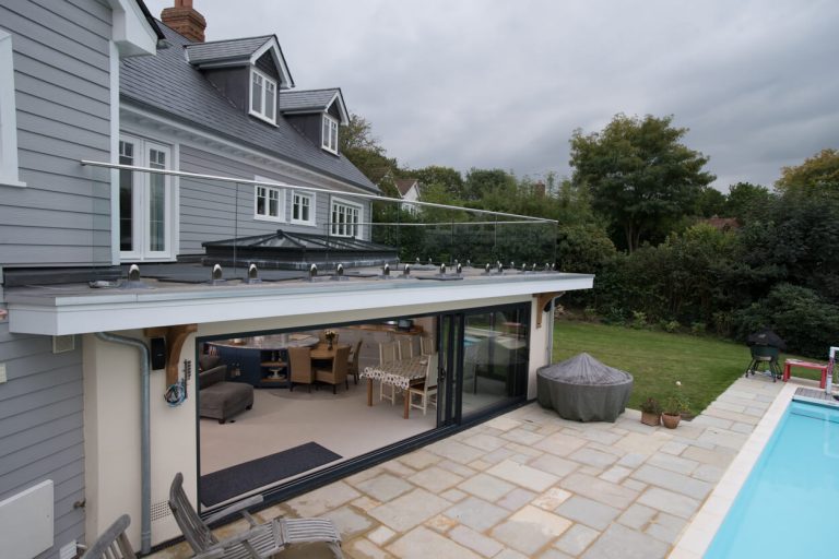 Large black patio door