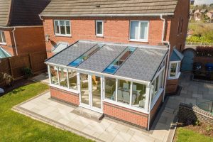 Lean to solid roof conservatory