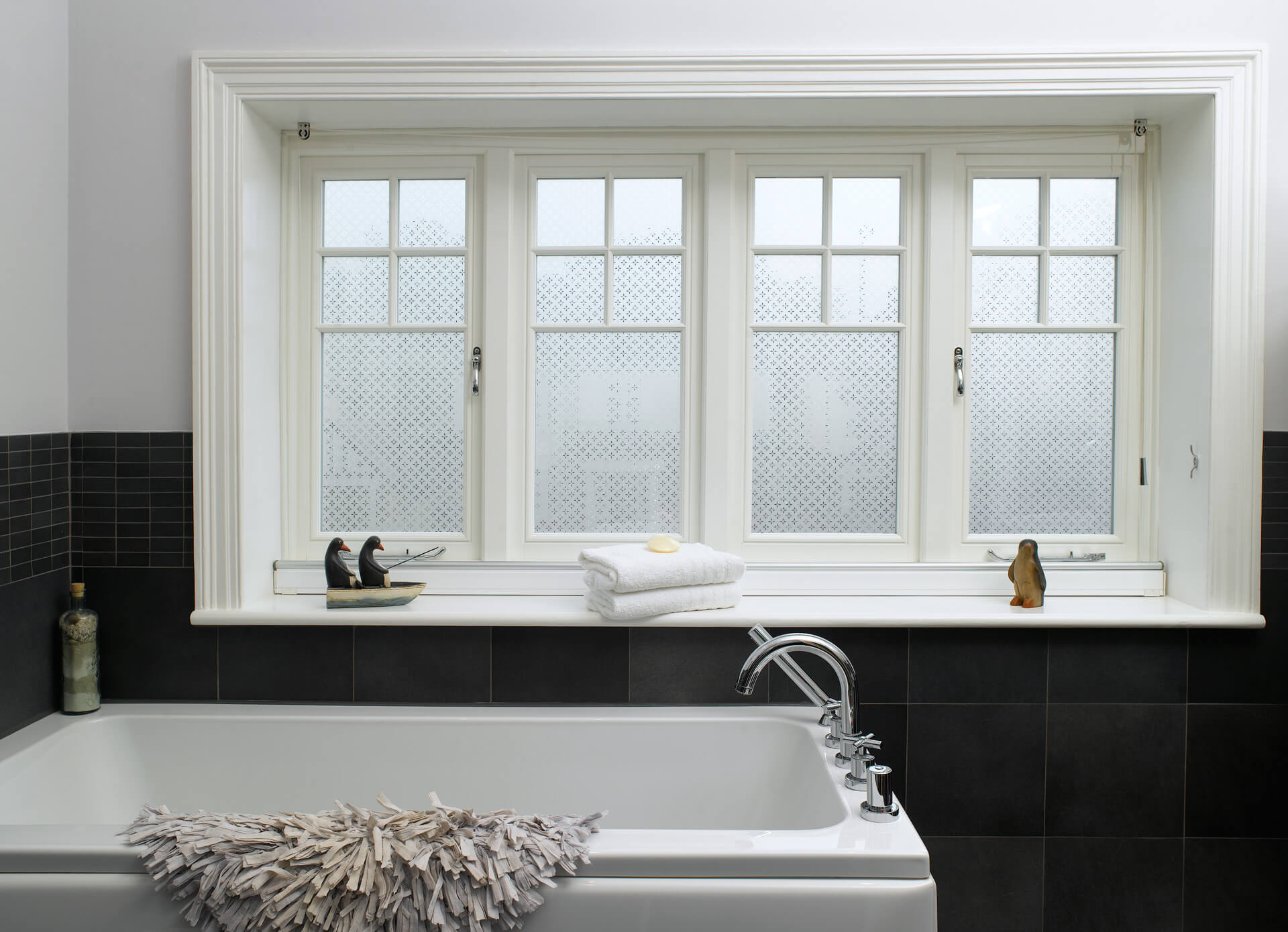 White Timber Window interior