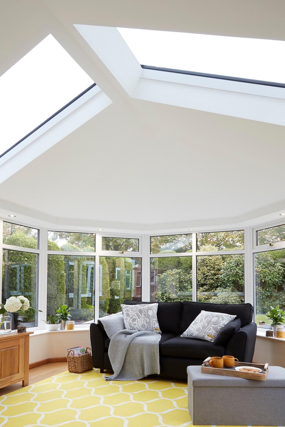 Interior view of solid roof