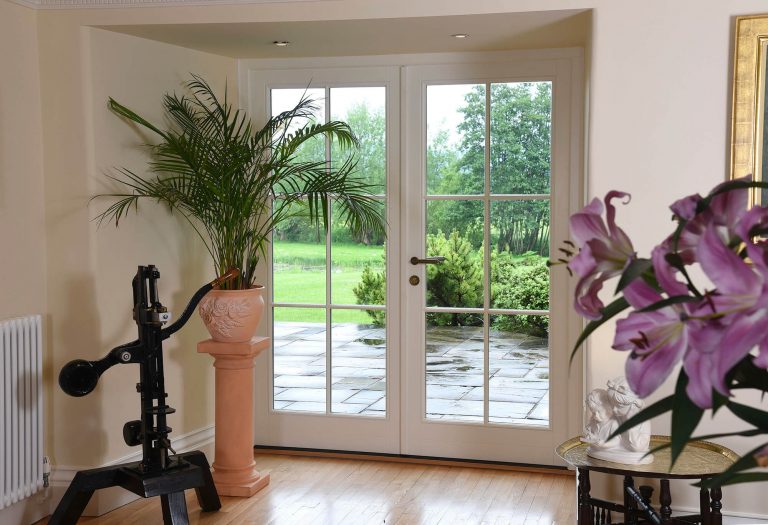 White Timber Windows french door