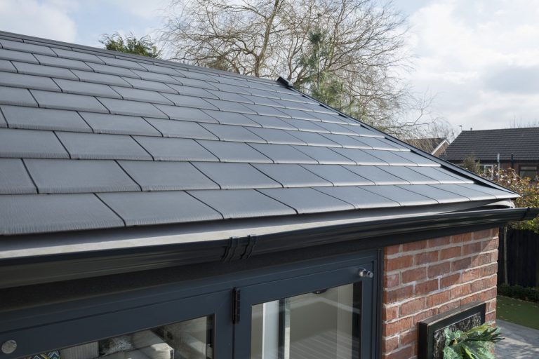Black solid conservatory roof