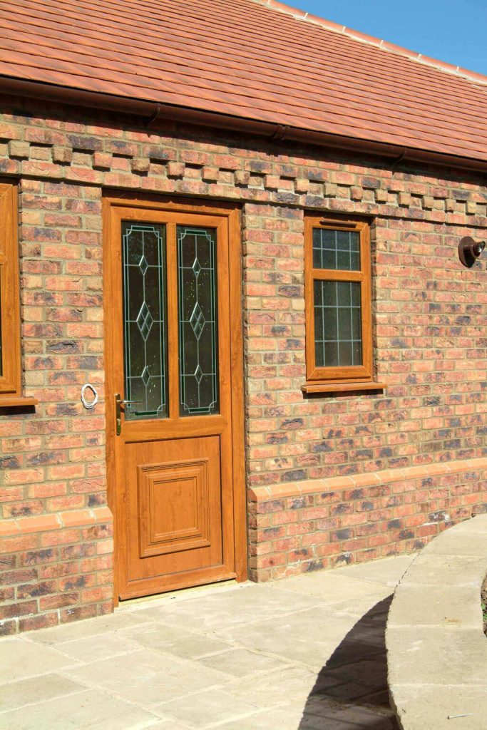 Brown uPVC back door