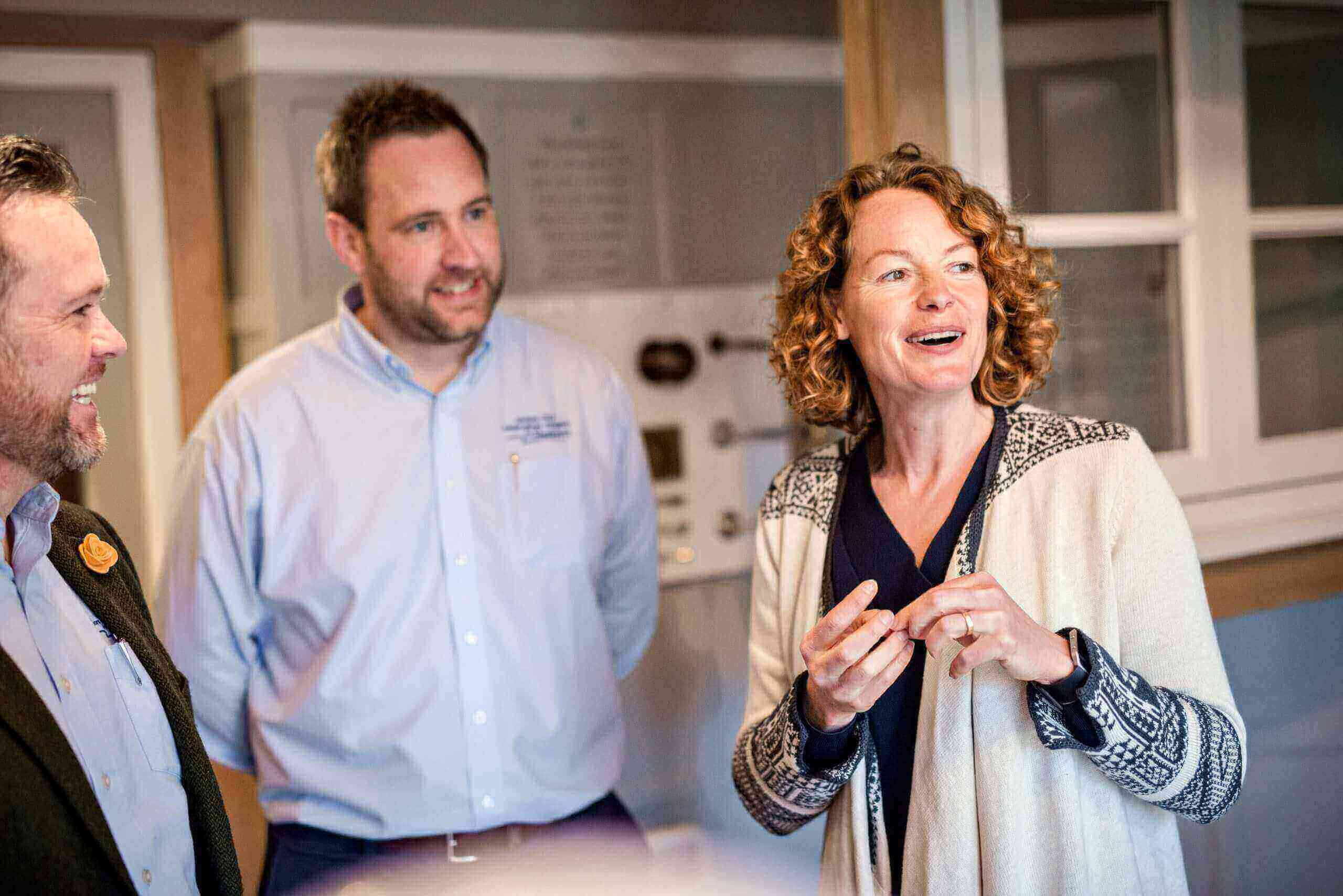 Customers in showroom