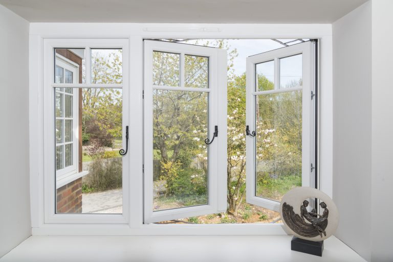 interior view of window with monkey handles