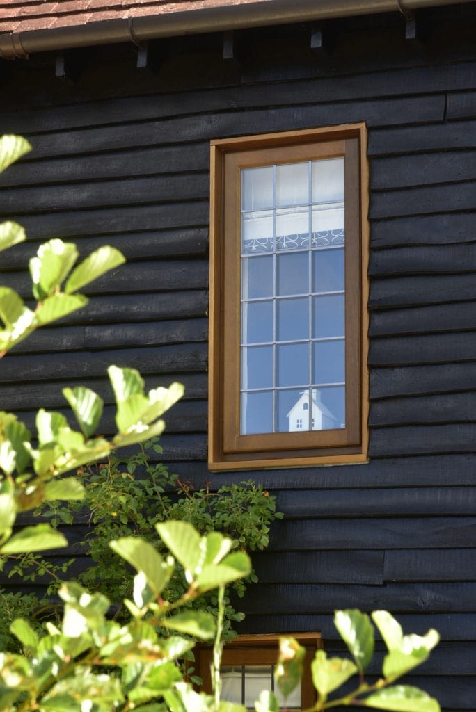 wooden effect window