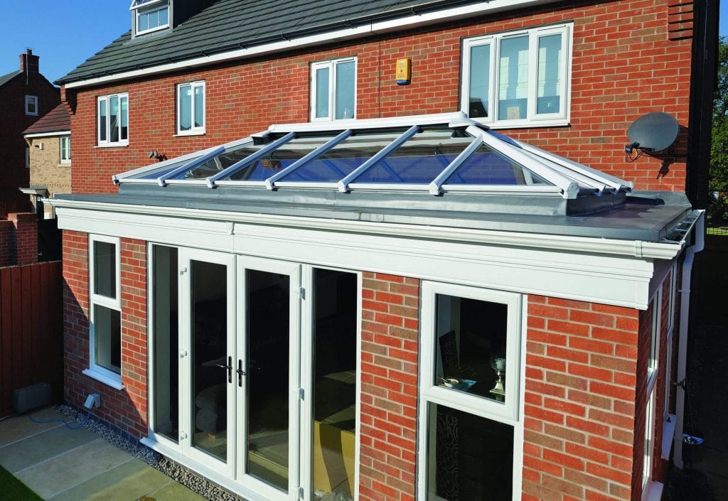 brick orangery with roof lantern