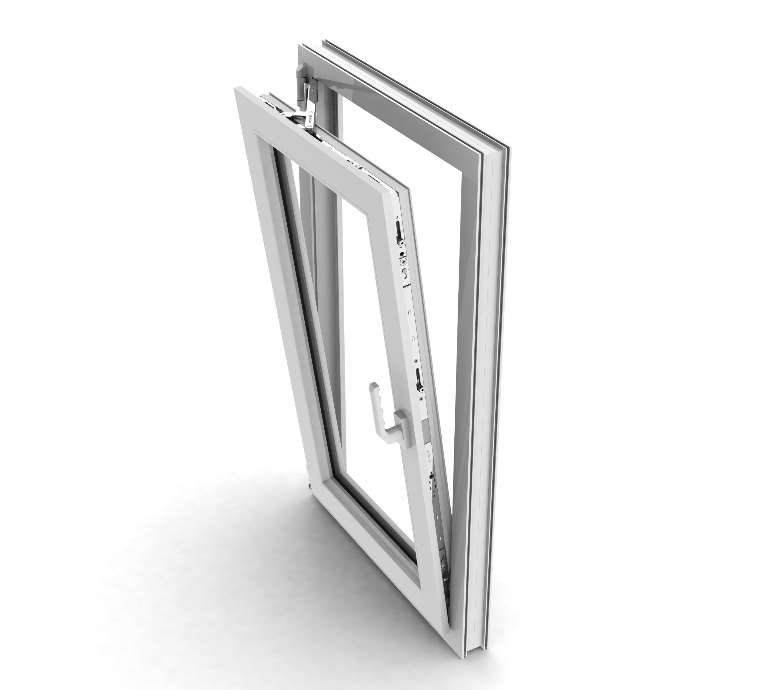 diagram of white upvc tilt and turn window